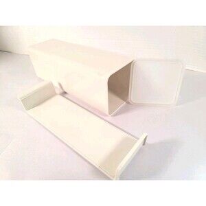 Vintage Tupperware Cheese Block/Cracker Container 1696-6 White With Lid & Insert